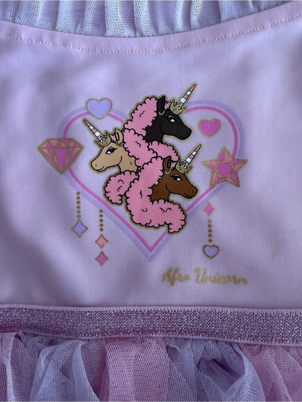 Girls Pink Unicorn Ruffle Tulle Dress Size 4T